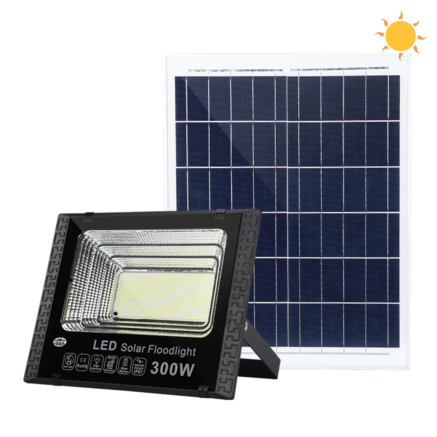 HVB-K54 태양광 조명 솔라 투광등 300W 실외 방수 IP67 6000K
